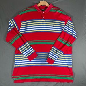 Polo by Ralph Lauren Red Striped Long Sleeve Shirt